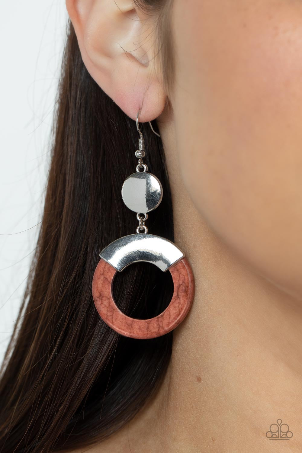 Paparazzi ENTRADA at Your Own Risk - Brown Earrings -Paparazzi Jewelry Images