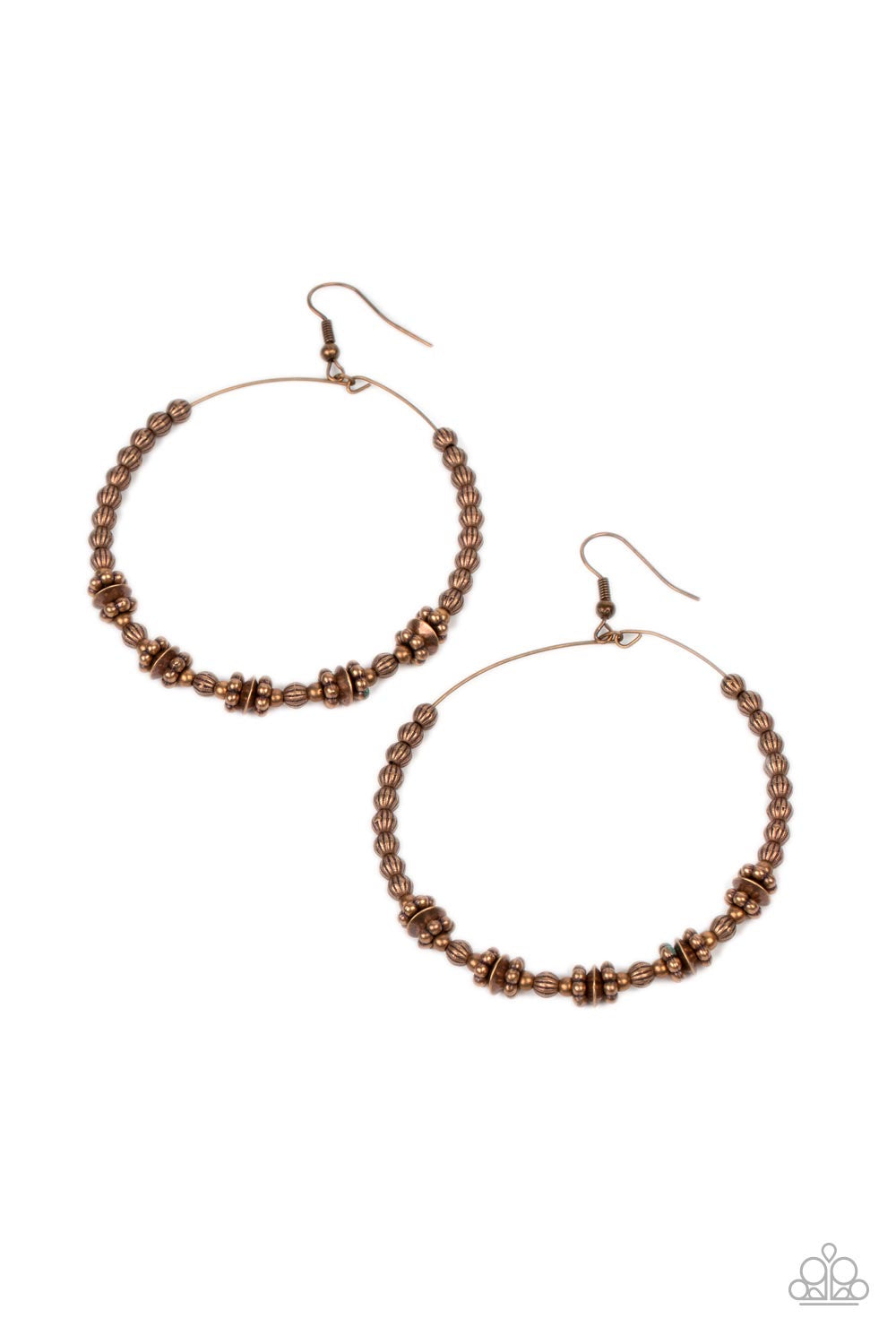 Simple Synchrony - Copper Earrings | Paparazzi Accessories