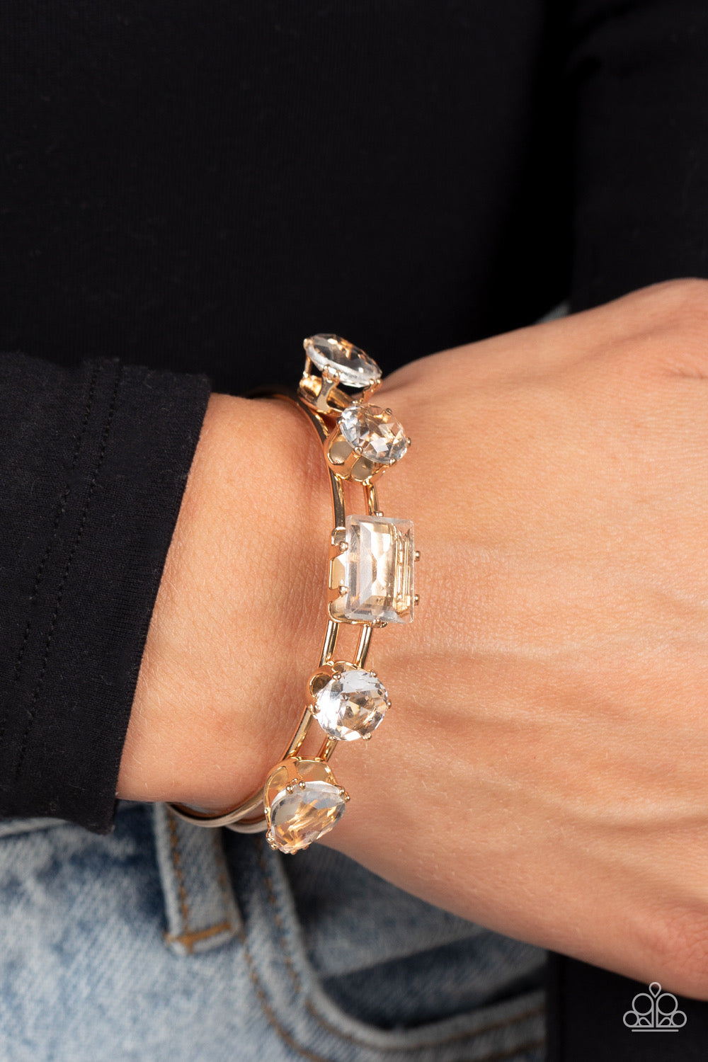 Cute Bracelets - Paparazzi Uniquely Untapped - Gold Bracelet - Paparazzi Jewelry Images