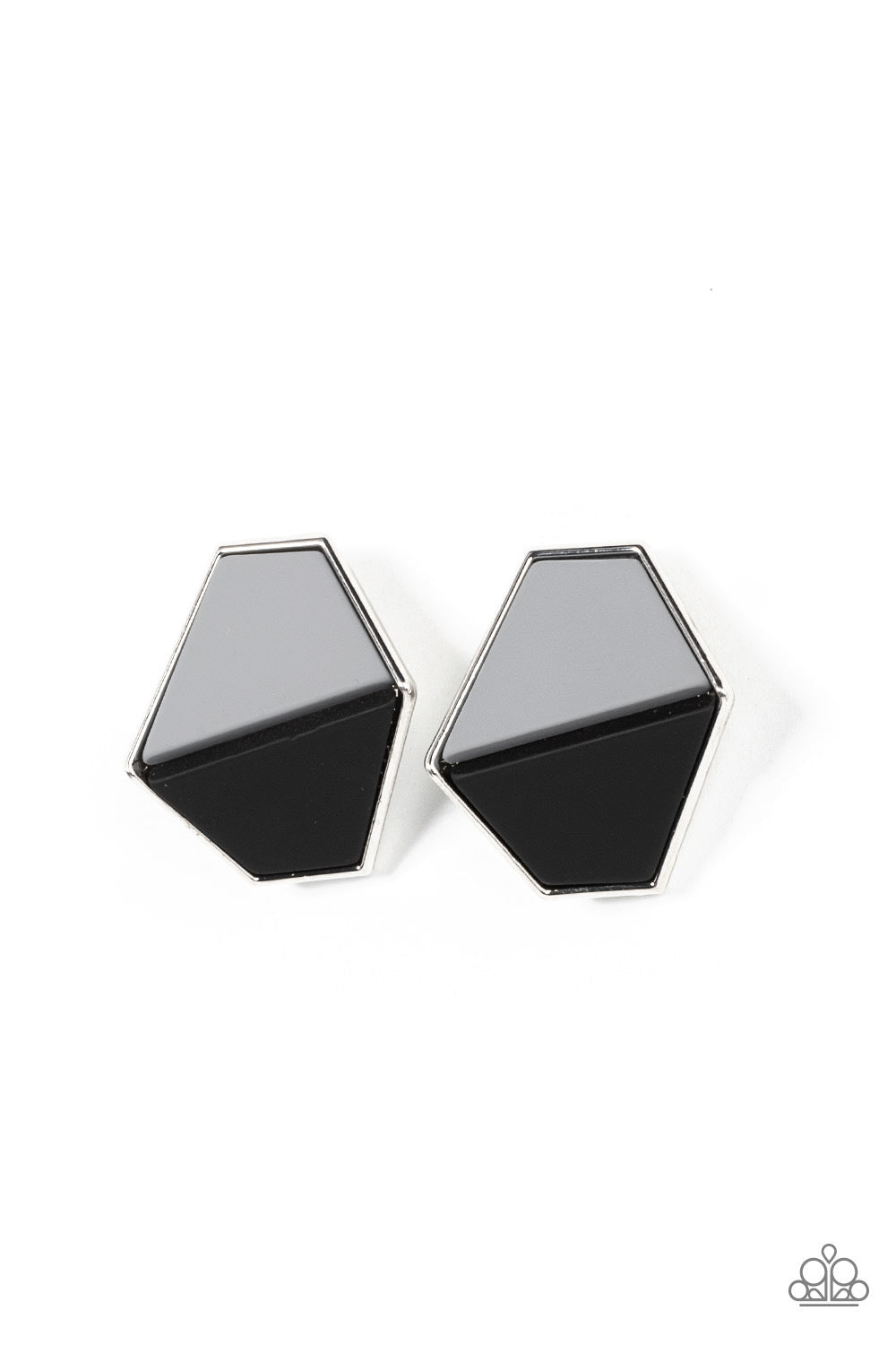 Generically Geometric - Black Earrings | Paparazzi Accessories