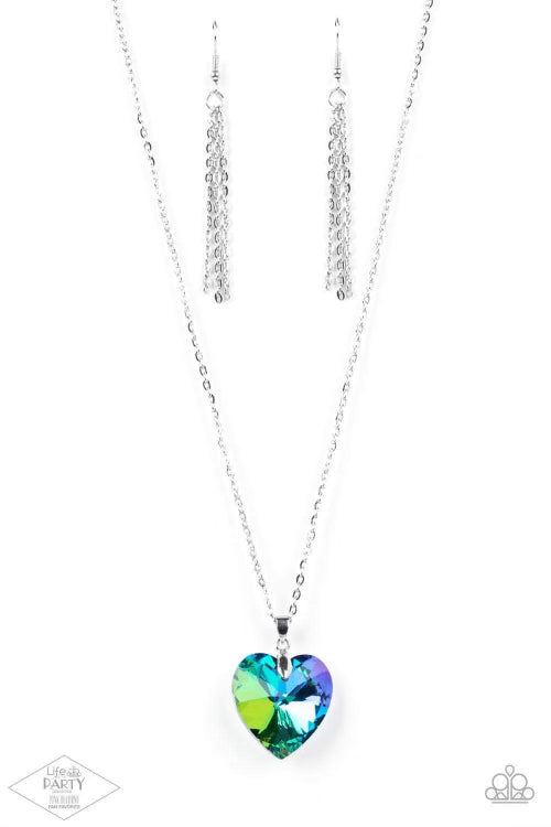 Paparazzi Love Hurts - Multi Necklace - Pink Diamond Life of the Party Exclusive - Pusher P