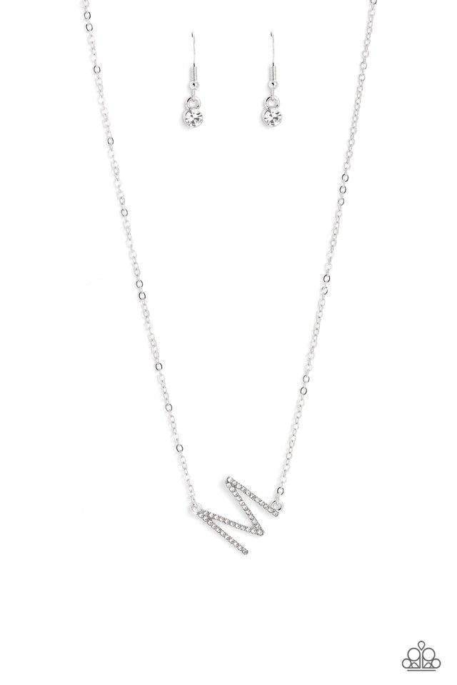 INITIALLY Yours - M - White Necklace | Paparazzi Accessories