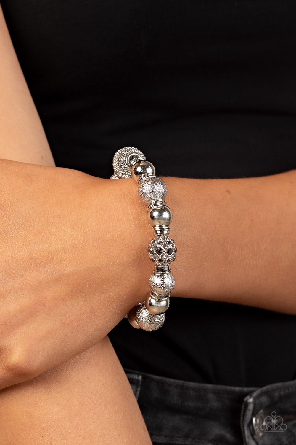 Paparazzi We Totally Mesh - Silver Bracelet - Pusher P