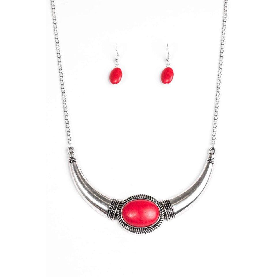 Paparazzi Cause A STEER - Red Necklace