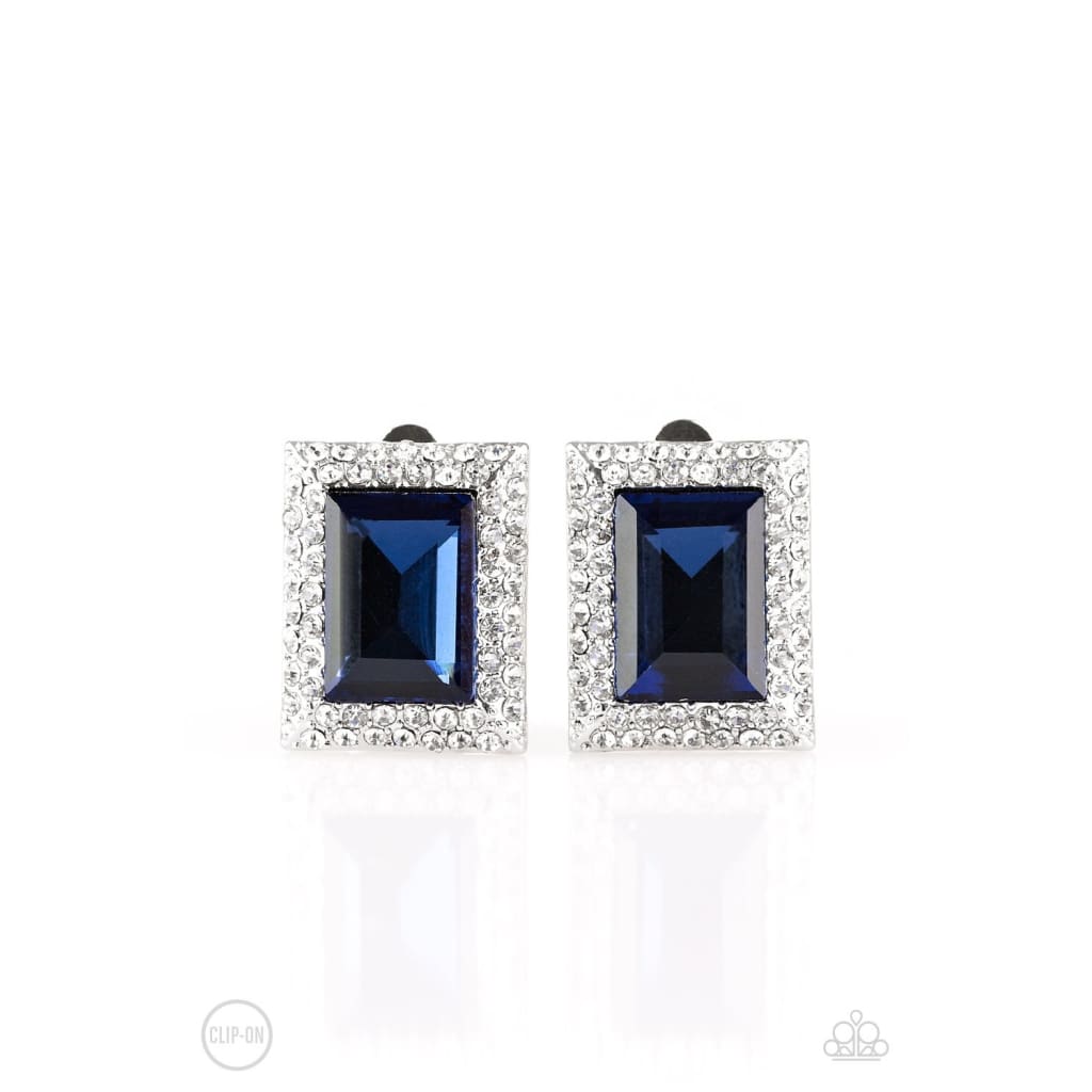 Paparazzi Crowned Couture - Blue Clip-On