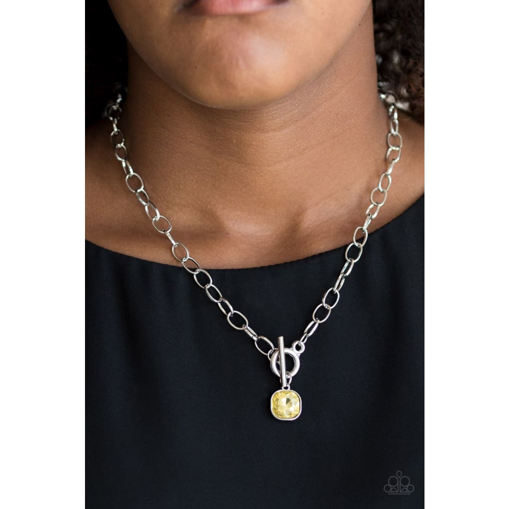 Paparazzi Dynamite Dazzle - Yellow Necklace