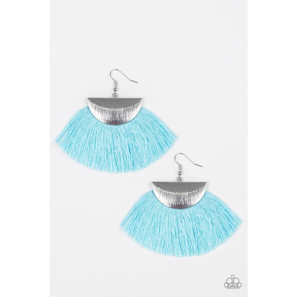 Paparazzi Fox Trap - Blue Earrings