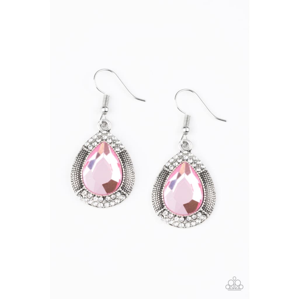Paparazzi Grandmaster Shimmer - Pink Earrings