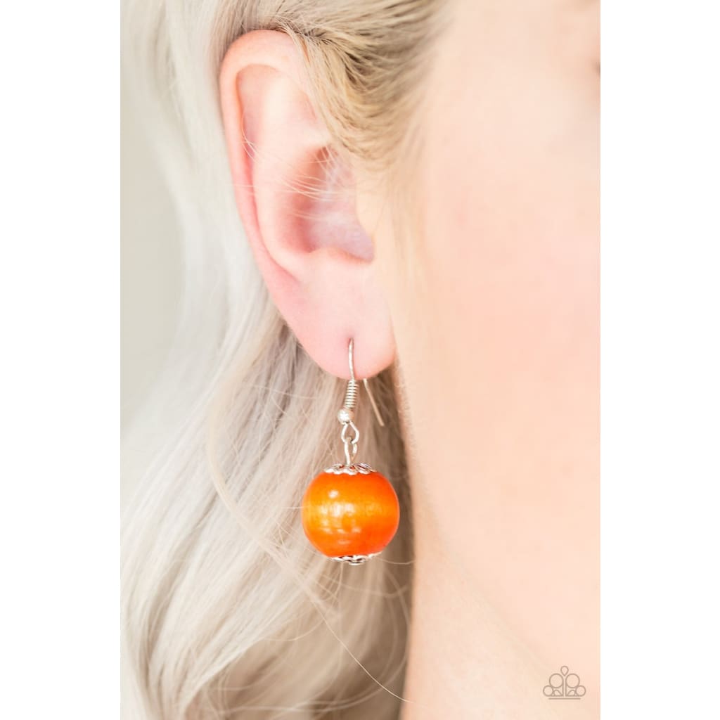 Wood Jewelry - Paparazzi Oh My Miami - Orange Necklace Paparazzi jewelry image