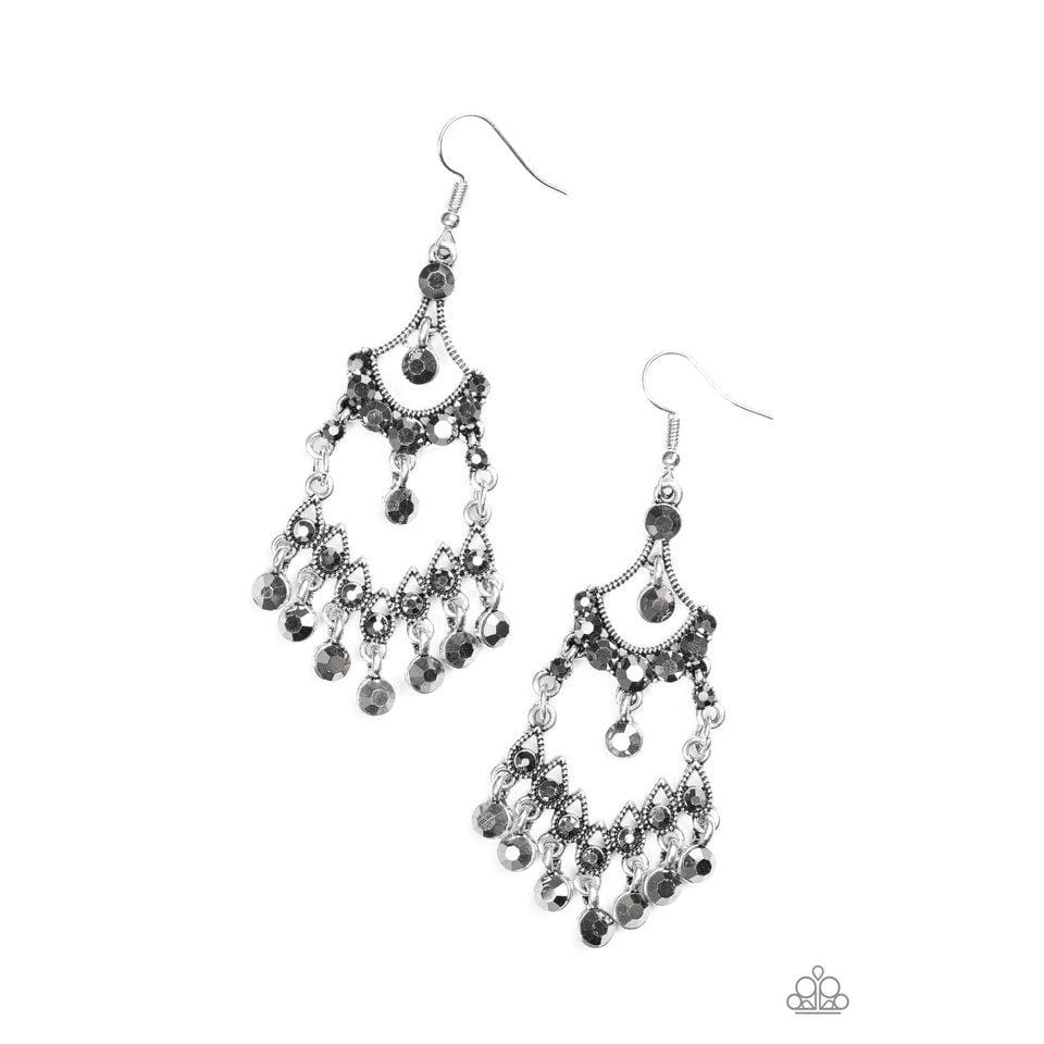 Paparazzi Palace Princess - Silver Earrings