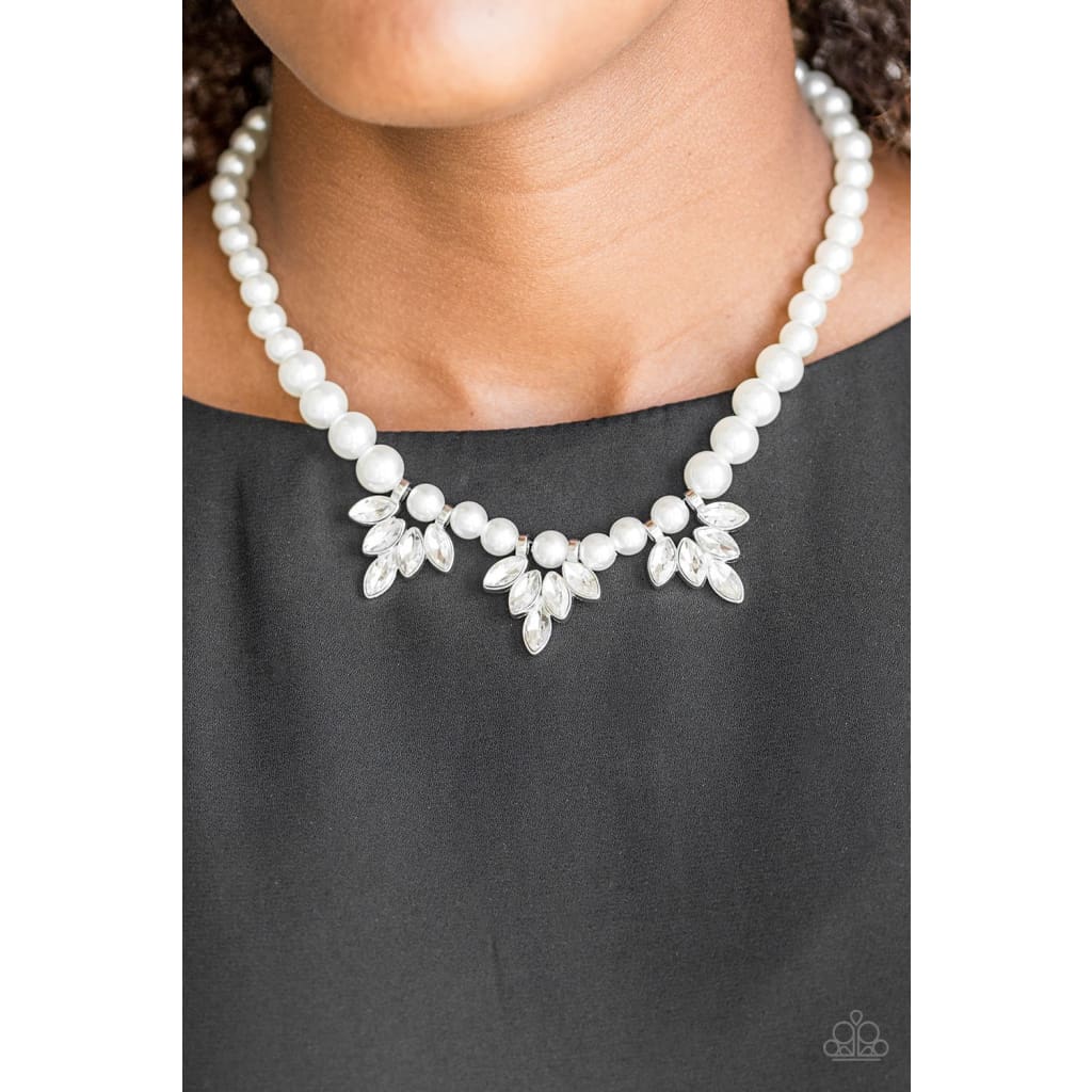 Paparazzi Society Socialite - White Necklaces