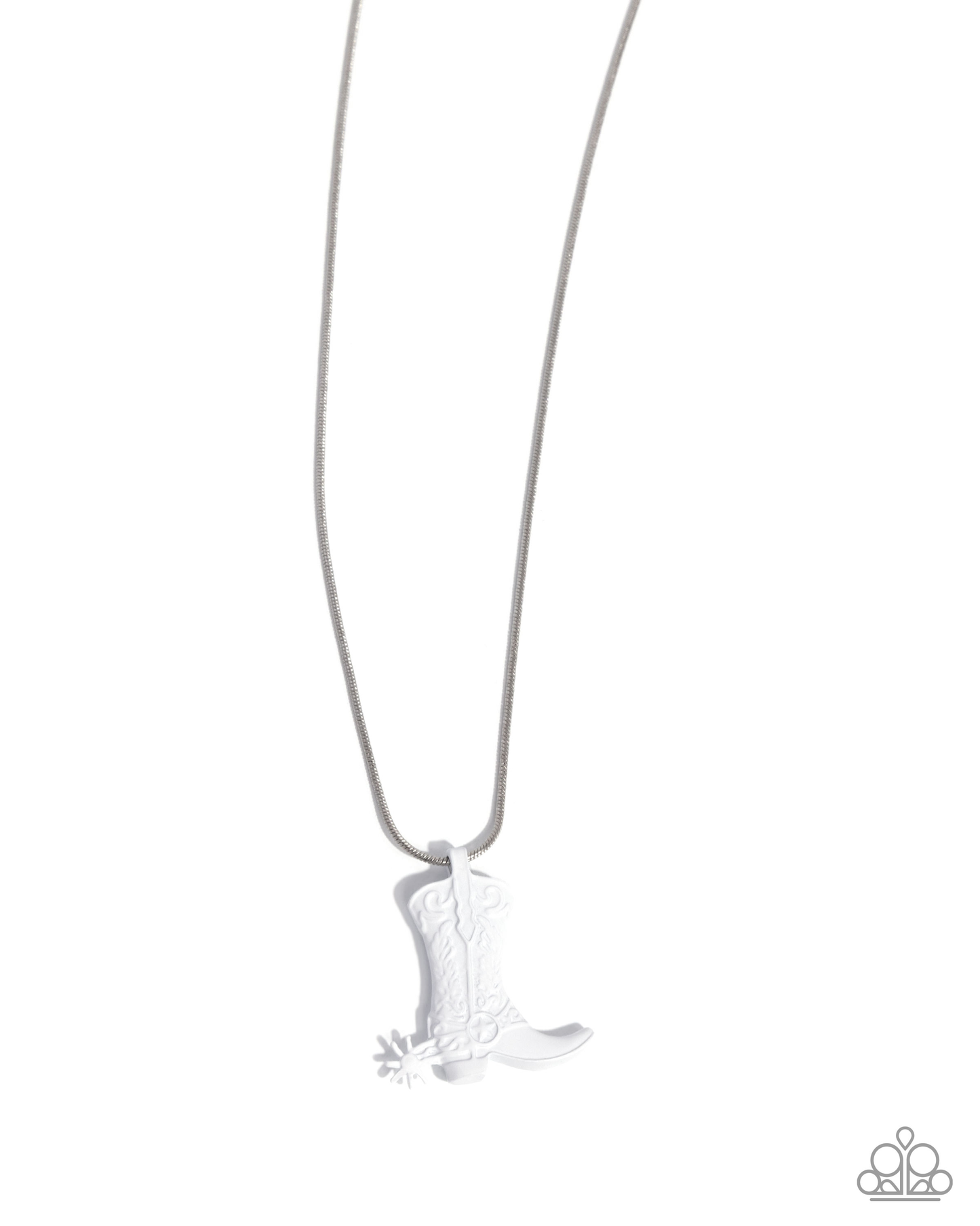 "Boot Scootin' Bravado - White Necklace " & "Western Waltz - White Bracelet " 2 Piece Set