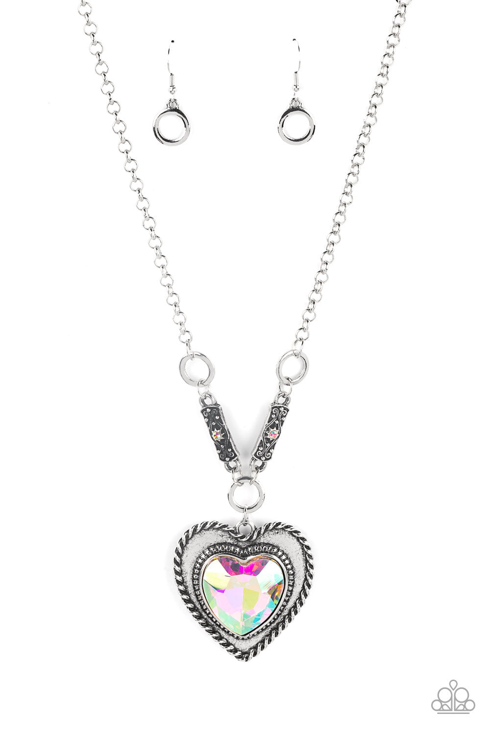 Paparazzi Heart Full of Fabulous - Multi Necklace - April 2022 Life Of The Party Exclusive - Pusher P