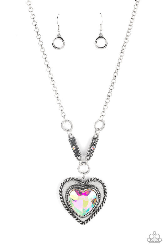 Paparazzi Heart Full of Fabulous - Multi Necklace - April 2022 Life Of The Party Exclusive - Pusher P