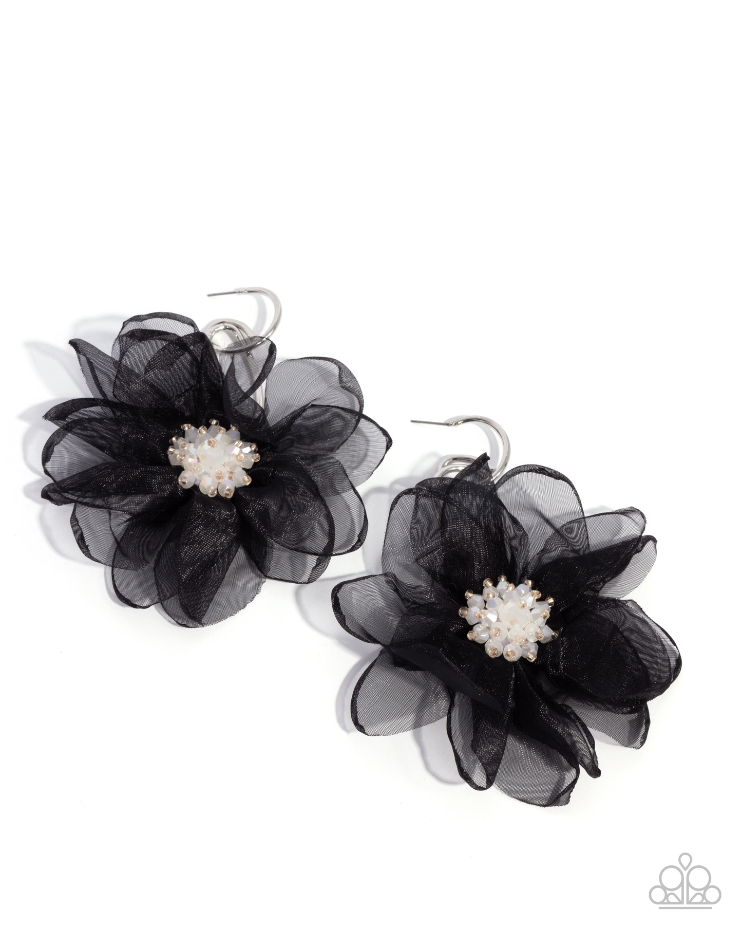Cosmopolitan Chiffon - Black Earrings