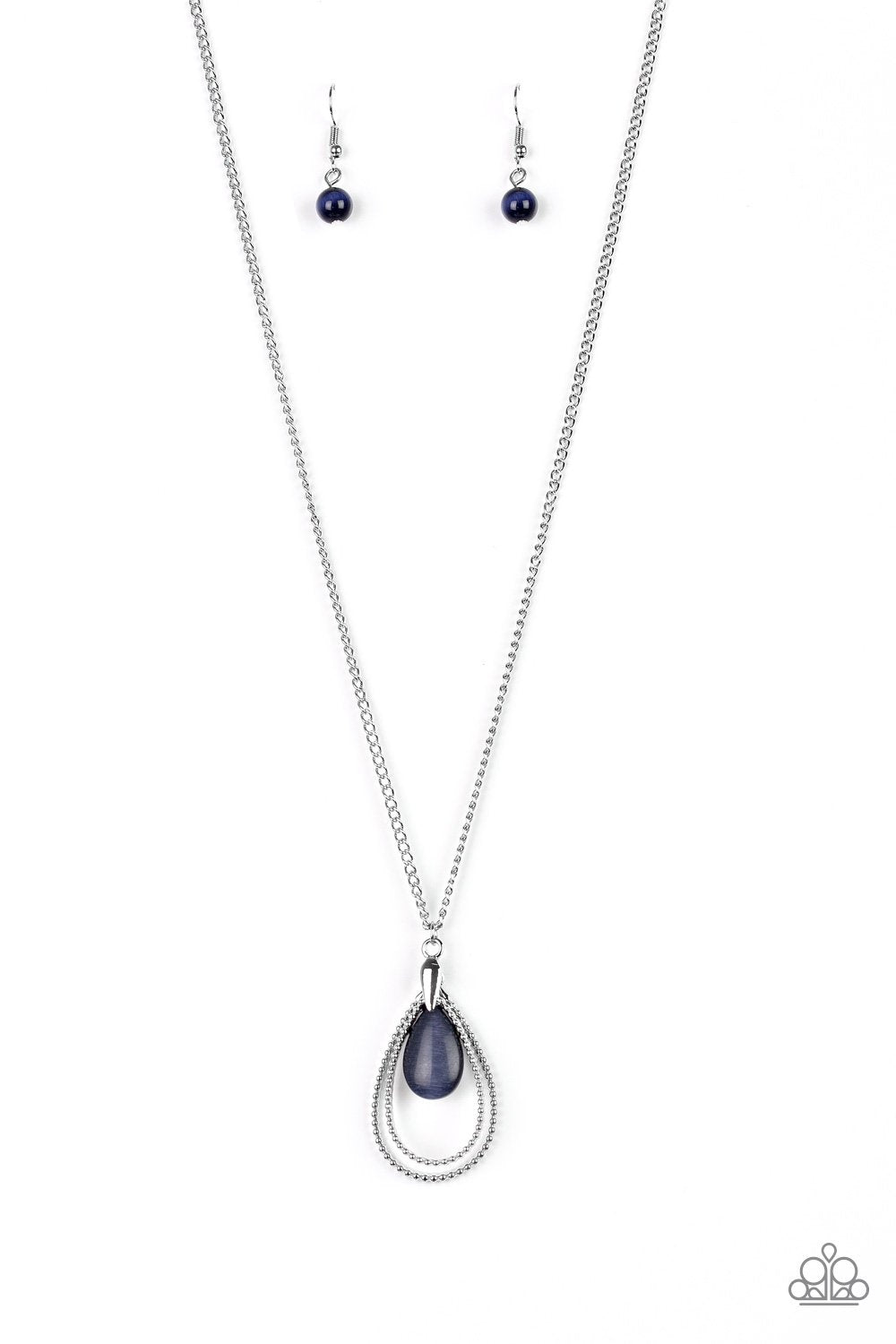 Paparazzi Teardrop Tranquility - Blue Necklace - Pusher P
