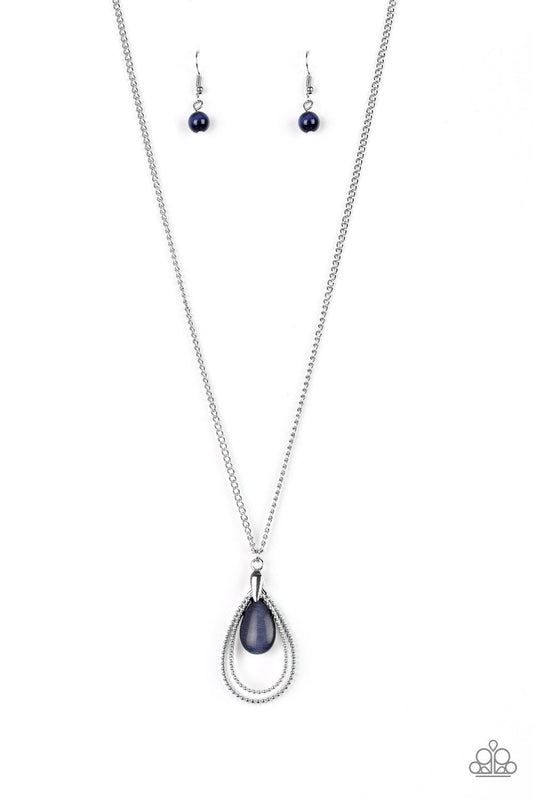 Paparazzi Teardrop Tranquility - Blue Necklace - Pusher P