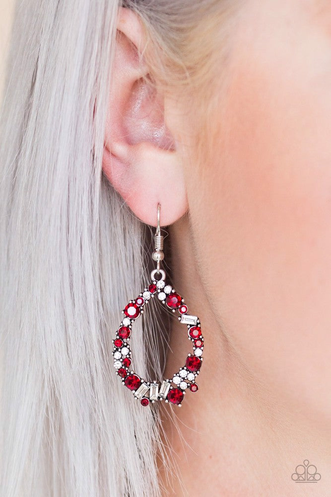 Crushing Couture Earrings - Red | Paparazzi Accessories