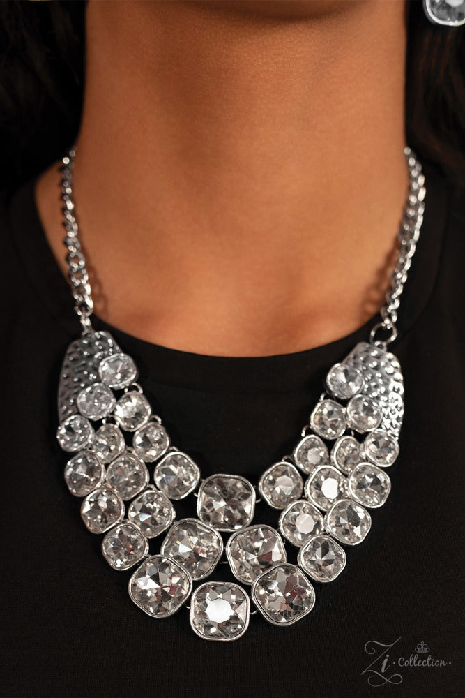 Unstoppable 2018 White Necklace Zi Collection | Paparazzi Accessories