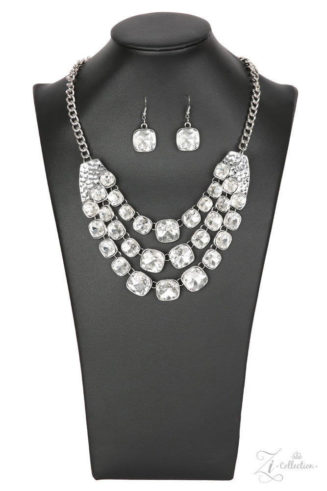 Unstoppable 2018 White Necklace Zi Collection | Paparazzi Accessories