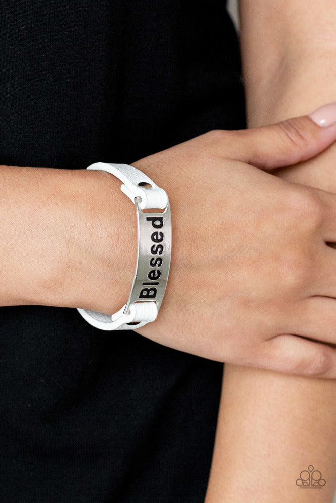 Count Your Blessings Bracelet - White | Paparazzi Accessories
