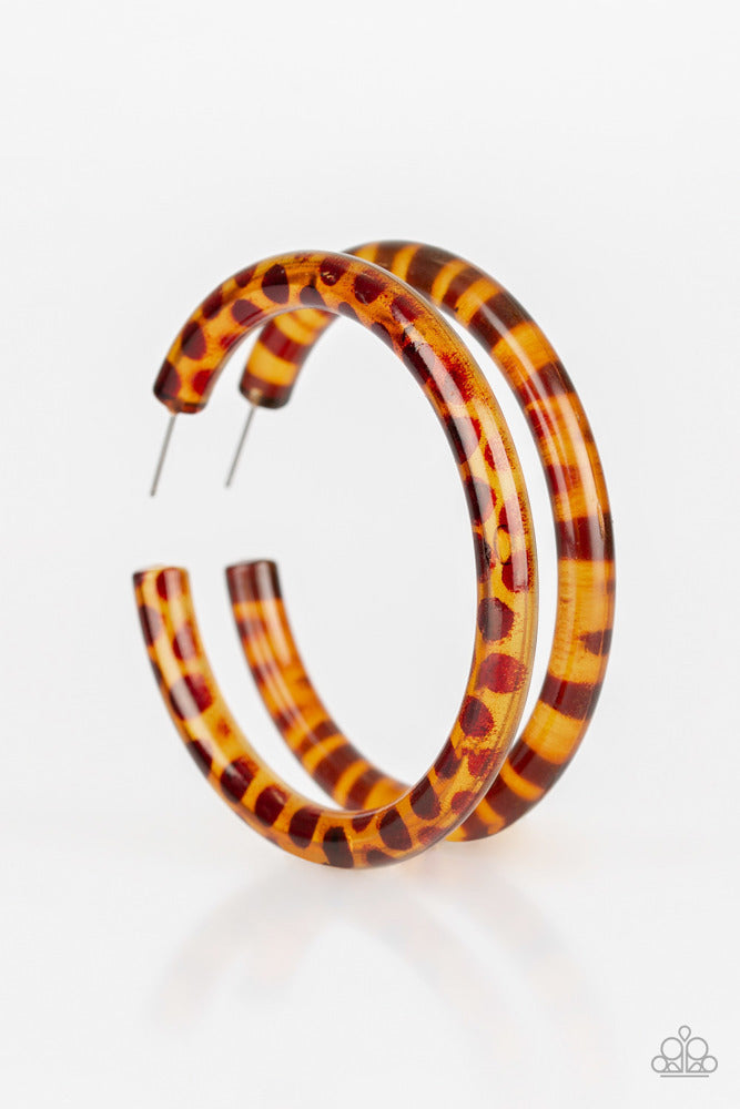 Miami Minimalist Earrings - Brown image 2