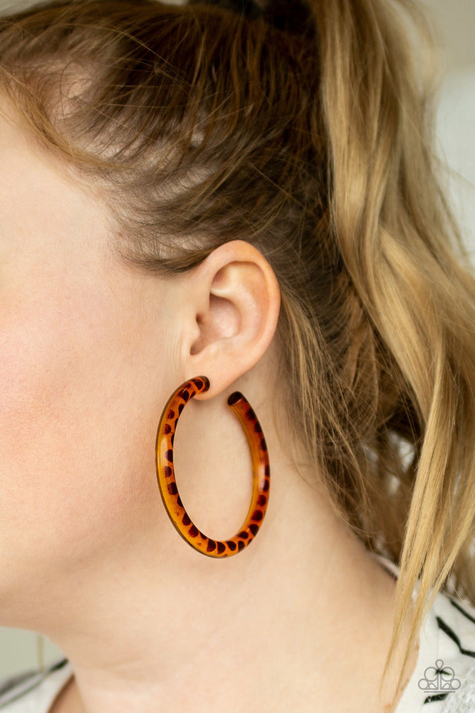 Miami Minimalist Earrings - Brown