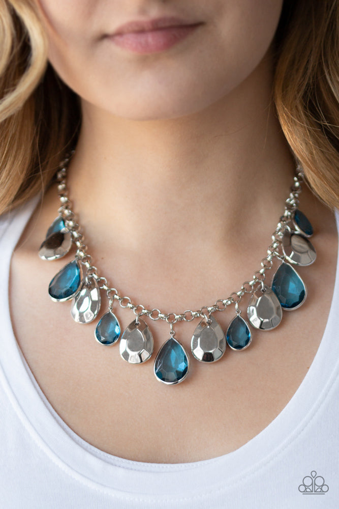 CLIQUE-bait Necklace - Blue | Paparazzi Accessories image 3