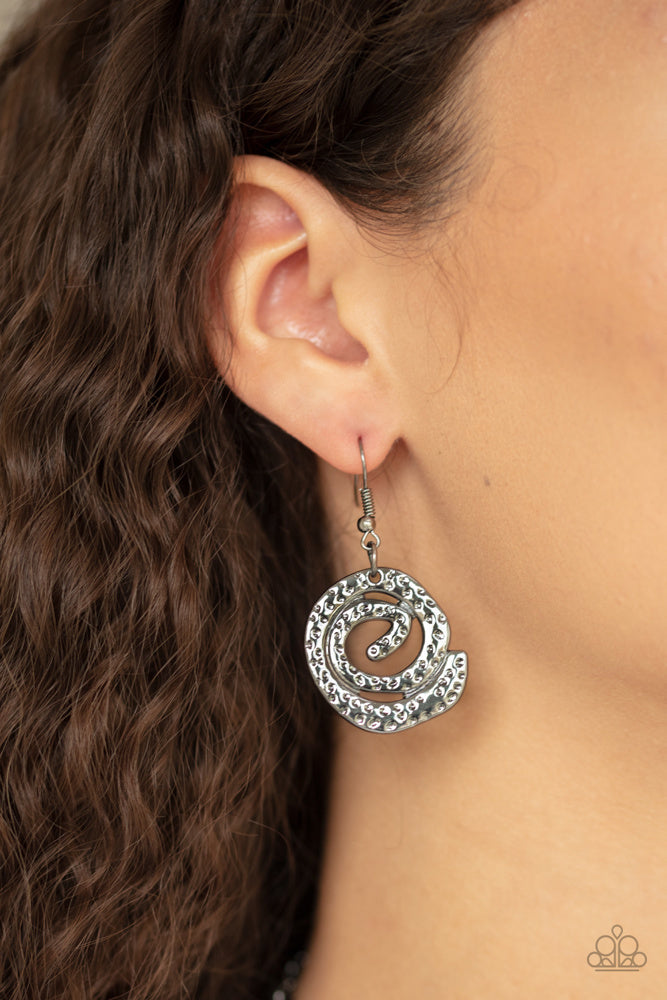 Statement Swirl Necklace - Black