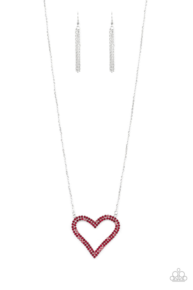 Pull Some HEART-strings Necklace - Red | Paparazzi Accessories image 2