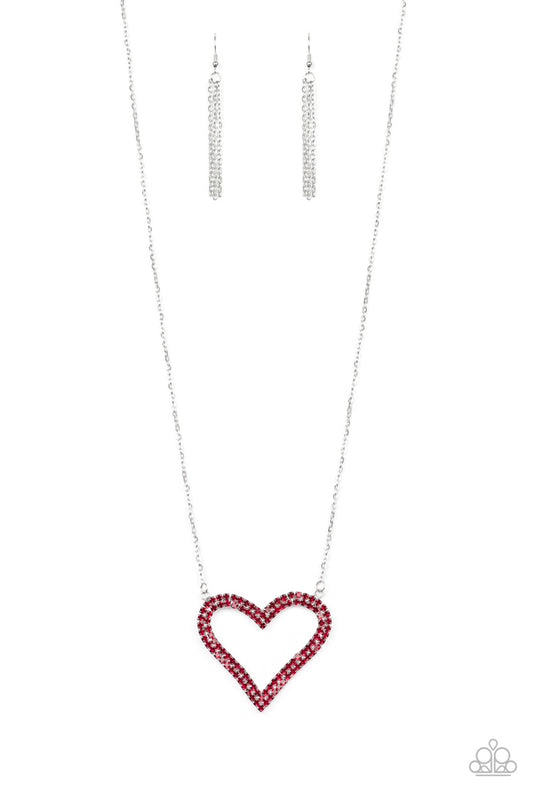Pull Some HEART-strings Necklace - Red | Paparazzi Accessories image 2