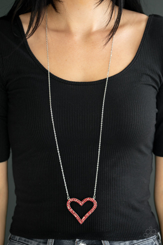 Pull Some HEART-strings Necklace - Red | Paparazzi Accessories image 3