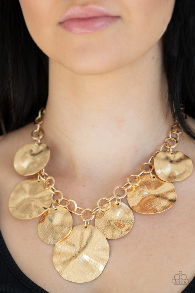 Barely Scratched The Surface Necklace - Gold image 3