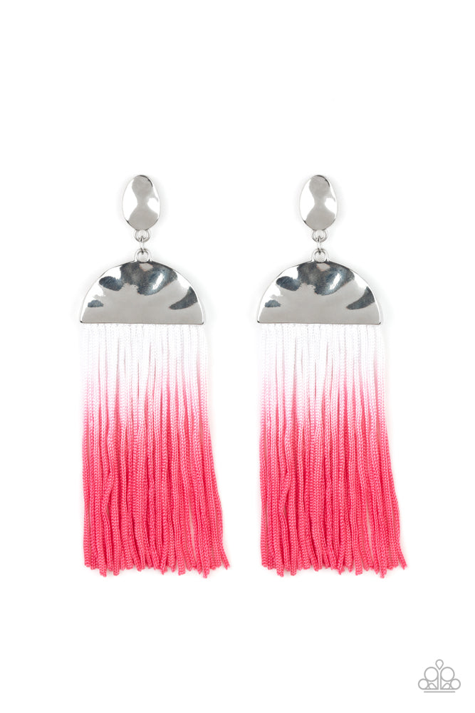 Rope Them In Earrings - Pink | Paparazzi Accessories image 2