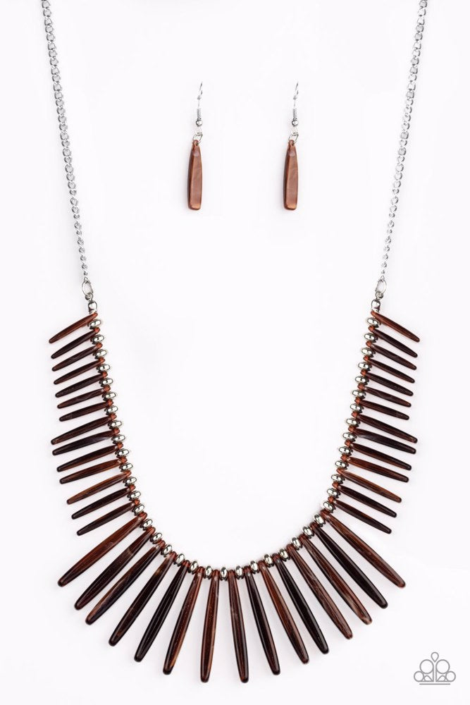 Out of My Element Necklace - Brown | Paparazzi Accessories image 2