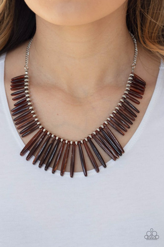 Out of My Element Necklace - Brown | Paparazzi Accessories image 3