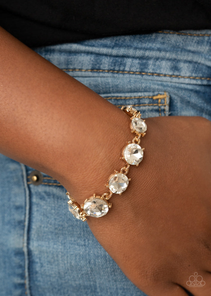 Cant Believe My ICE - Gold | Paparazzi Accessories