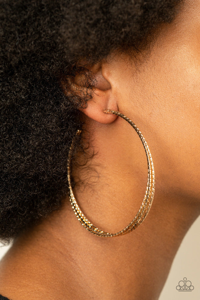 Watch and Learn Earrings - Gold
