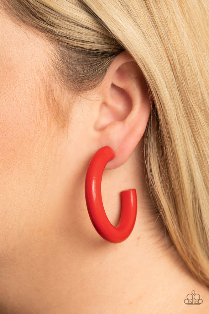 Woodsy Wonder Earrings - Red
