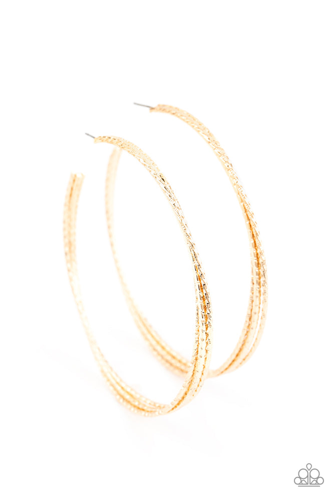 Watch and Learn Earrings - Gold image 2