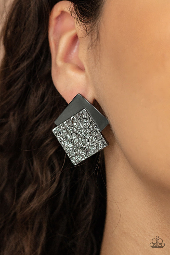 ​Square With Style Earrings - Black