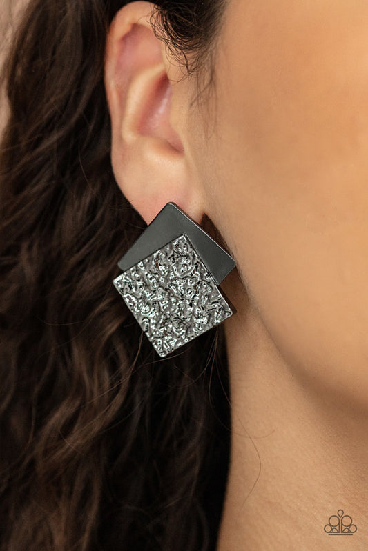 ​Square With Style Earrings - Black