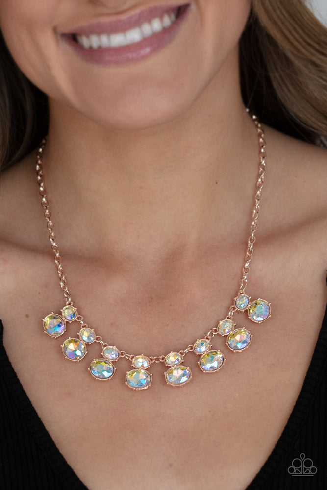 Cosmic Countess Necklace - Rose Gold | Paparazzi Accessories image 3
