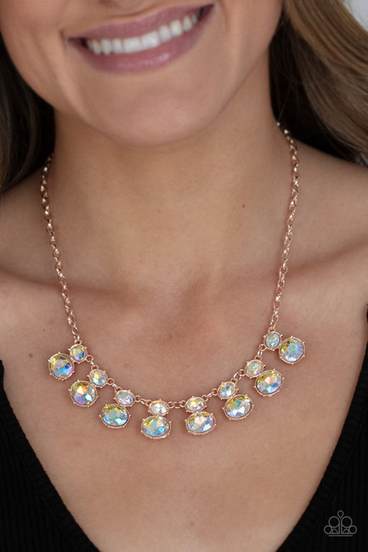 Cosmic Countess Necklace - Rose Gold | Paparazzi Accessories image 3