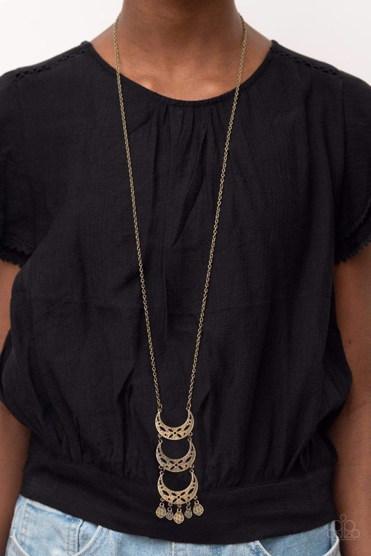Half-Moon Child - Brass | Paparazzi Accessories
