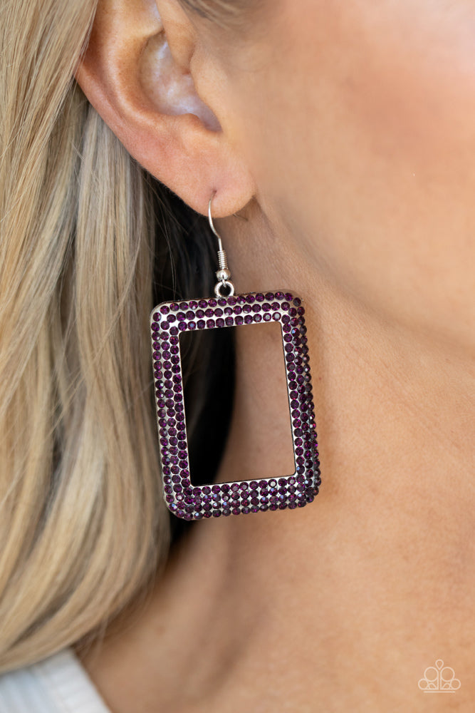 World FRAME-ous Earrings - Purple