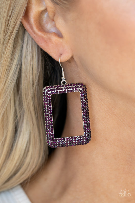 World FRAME-ous Earrings - Purple