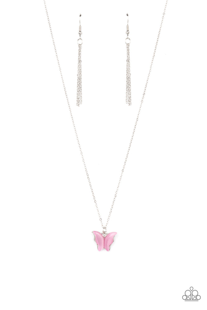 ​Butterfly Prairies Necklace - Pink | Paparazzi Accessories image 2