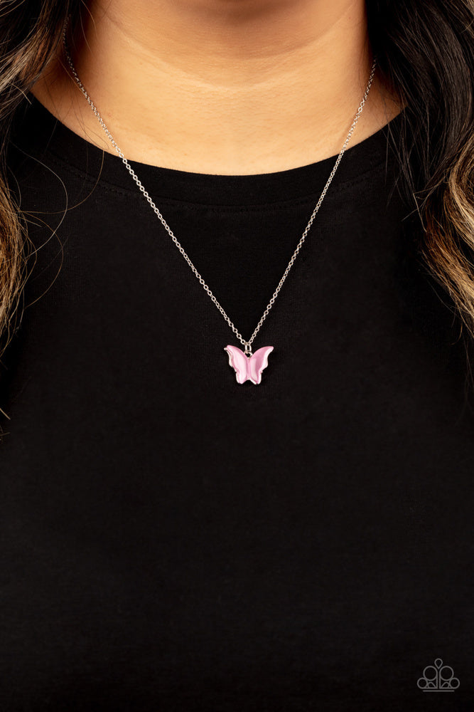 ​Butterfly Prairies Necklace - Pink | Paparazzi Accessories image 3