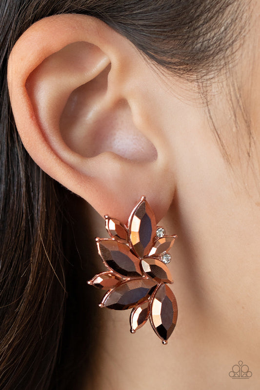 Instant Iridescence Earrings - Copper